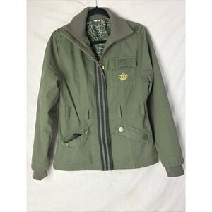 Adidas Respect ME Missy Elliott Olive Green Military Field Jacket Gold Crown 38